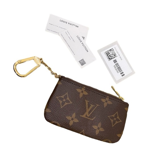 NWT Louis Vuitton leather zippered coin purse gold-tone clasp box & bag marked - Picture 5 of 10